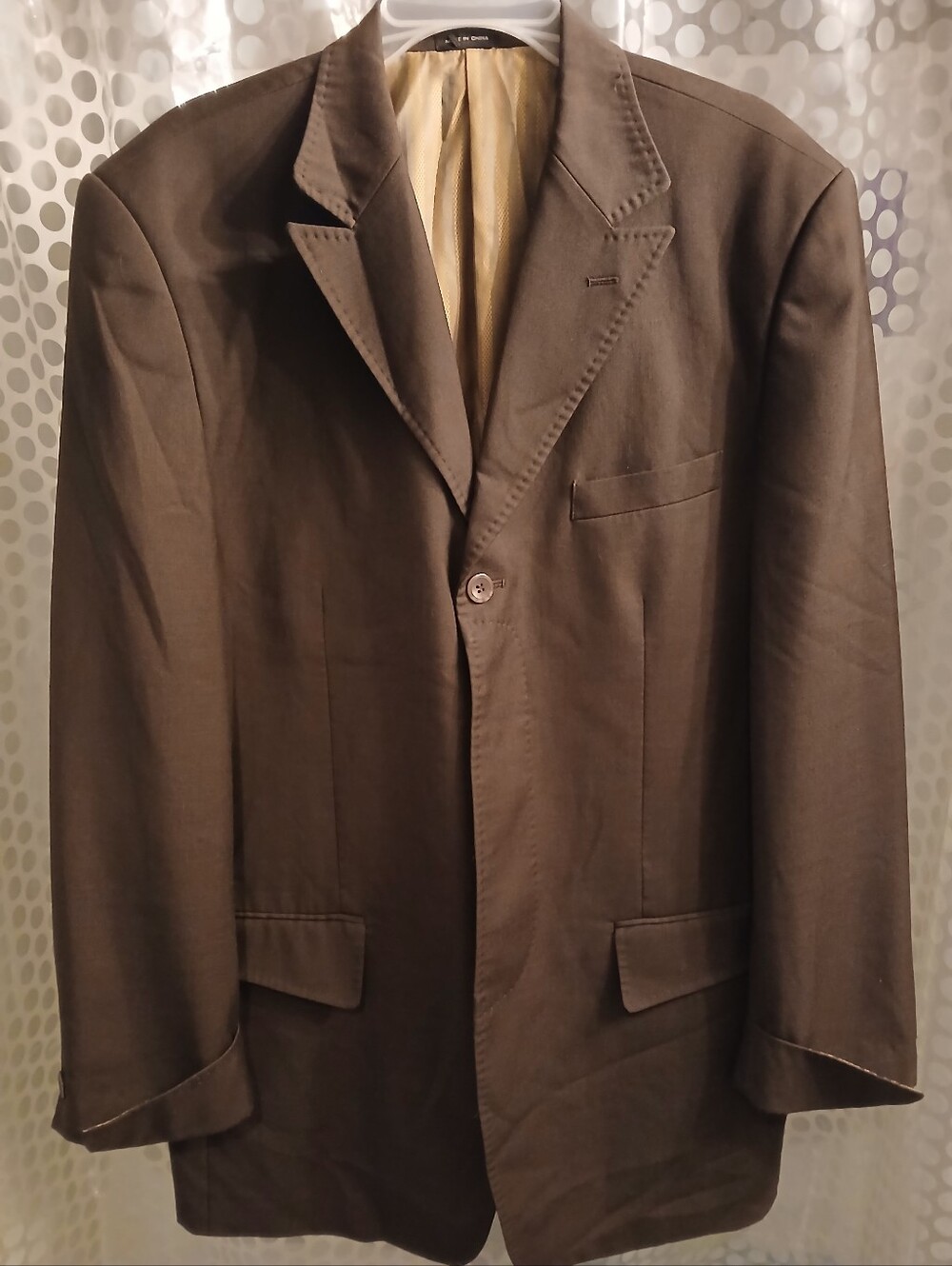Steve Harvey Tv Collection Men's 42L Brown Single-Breasted Suit Jacket. FF#474